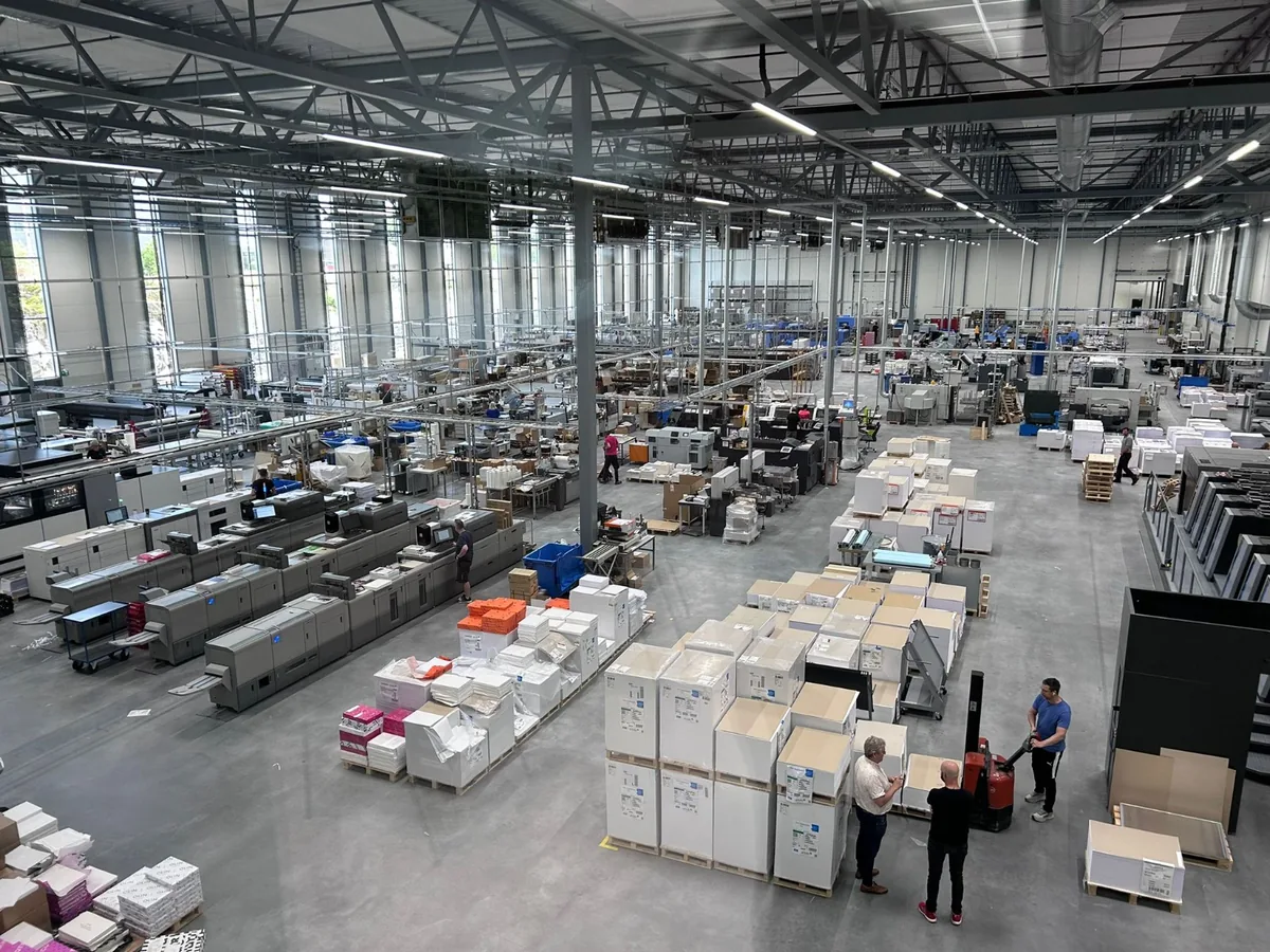 Oversikt over produksjonslokalene til Merkur Grafisk